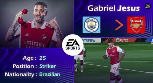 FIFA 23_Gabriel Jesus to Arsenal 
